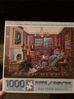 Bits and Pieces 1000-Piece 'Murder at Bedford Manor' Mystery Puzzle - Multicolor